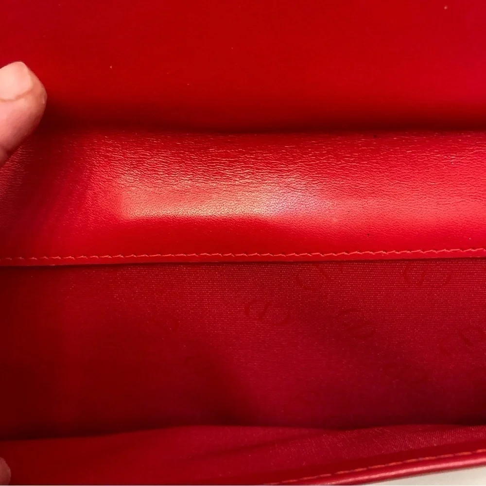 Dior vintage red and white leather wallet rare